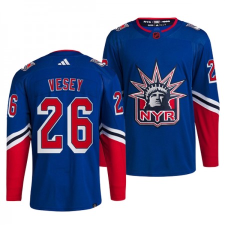 New York Rangers Trikot Jimmy Vesey 26 Adidas 2022-23 Blau Reverse Retro 2.0 Authentic - Herren